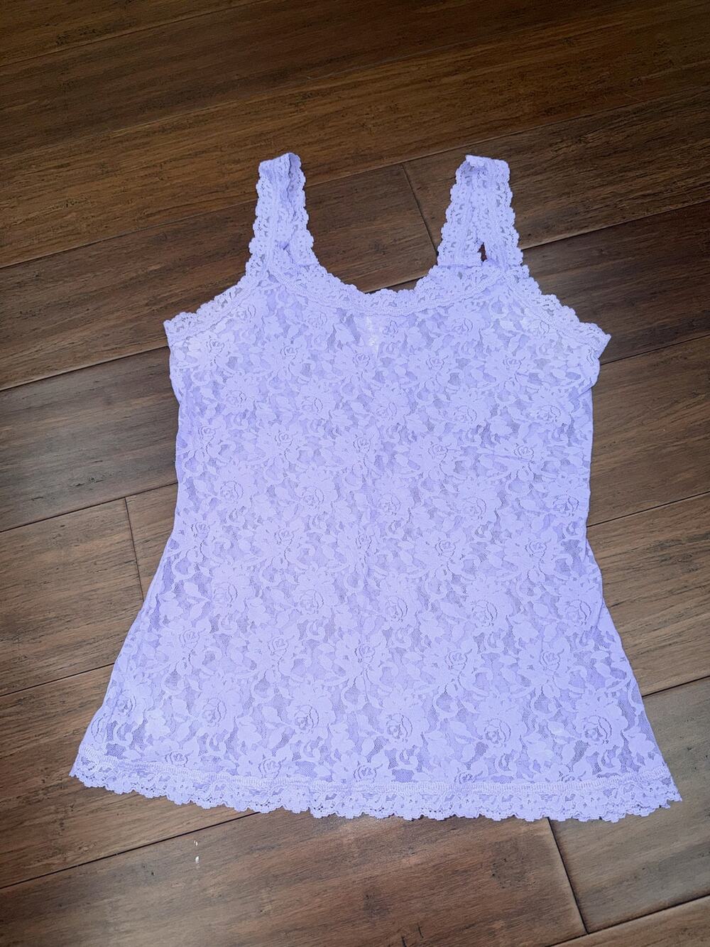 Rare Lavender Hanky Panky Signature Lace Unlined Camisole L Large